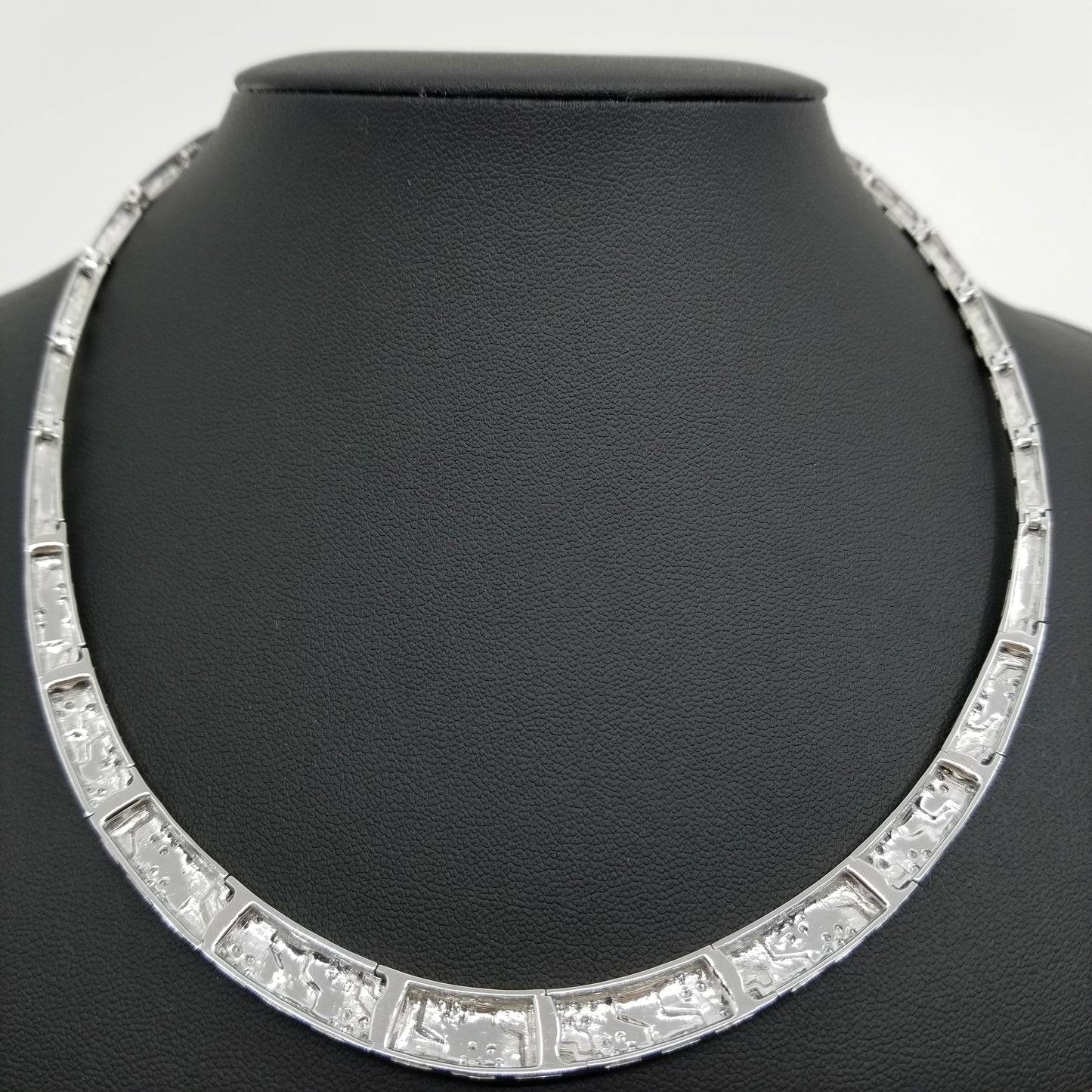 天然ダイヤモンド18金ネックレス K18WG 1.00ct
