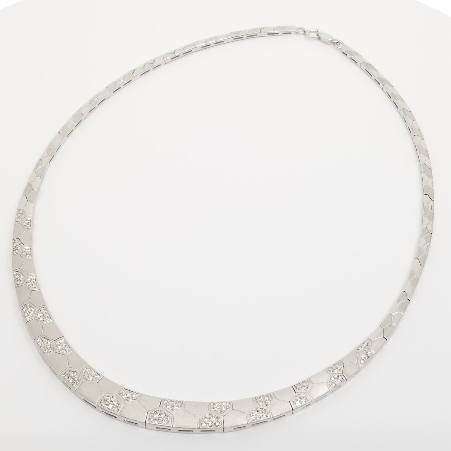 天然ダイヤモンド18金ネックレス K18WG 1.00ct