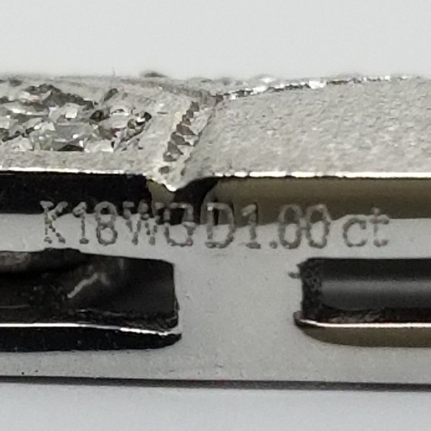 天然ダイヤモンド18金ネックレス K18WG 1.00ct