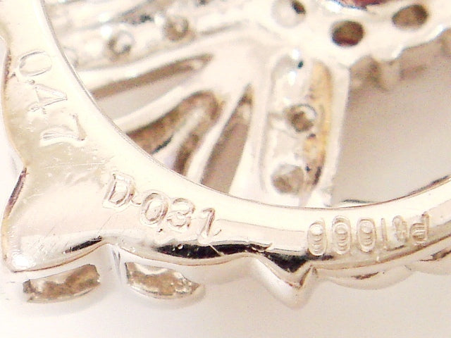 豪華★プラチナPt1000★大粒天然ルビー0.47ct×天然ダイヤ0.31ct 41cmペンダント ネックレス!!総重量11.9g☆・Pt1000・ct刻印★清掃済