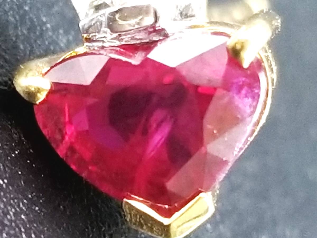 豪華!!18金★高級感有り!!天然ルビー&天然ダイヤ★ピアス★総重量3.4g★K18刻印有★清掃済☆サイズ表記有