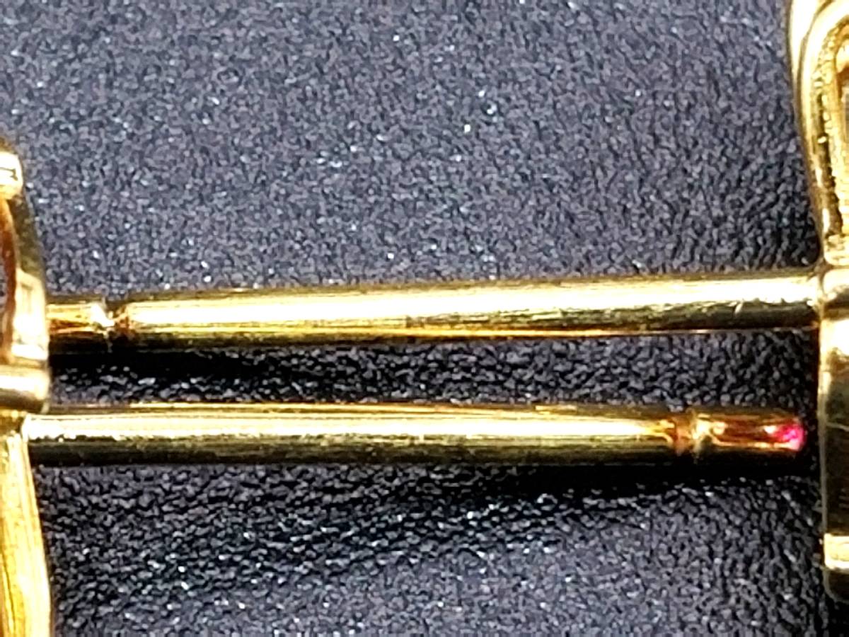 豪華!!18金★高級感有り!!天然ルビー&天然ダイヤ★ピアス★総重量3.4g★K18刻印有★清掃済☆サイズ表記有