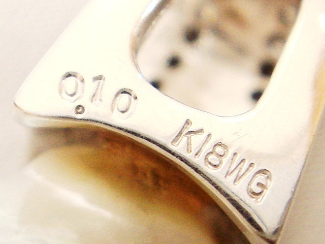 豪華!!18金ホワイトゴールド!!白蝶真珠&天然ダイヤモンド 0.10ct ペンダントトップ★重量5.6g★大粒12mm珠★K18WG・0.10刻印有