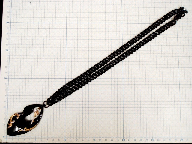 豪華!!18金×プラチナ900!!本鼈甲&天然ダイヤモンド0.13ct★ロングネックレス★約32.0g・長さ61cm★K18・Pt900・0.13刻印有★清掃済