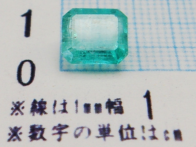豪華!!鑑別カード付☆大粒 天然エメラルド ルース★2.435ct!!大粒スクエア エメラルドカット・サイズ約8×7mm★アクセサリー作成に是非