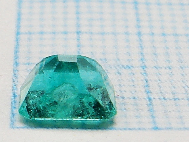 豪華!!鑑別カード付☆天然エメラルド ルース★1.155ct!!大粒スクエア エメラルドカット・サイズ約7×5mm★アクセサリー作成に是非