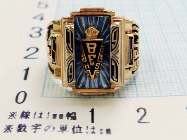 豪華!!10金★ジャスティンカレッジ★カラーストーン リング・指輪☆重量12.0g★15号☆JOSTEN’S/10K刻印有り★清掃済み☆サイズ表記