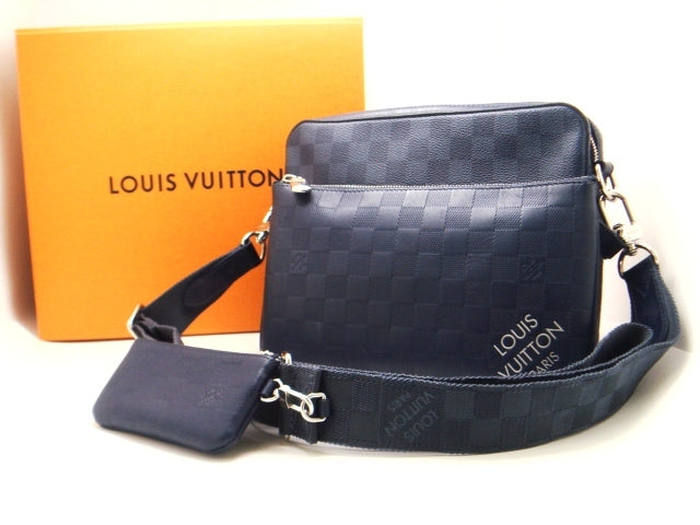 正規 ルイヴィトン LOUIS VUITTON ダミエ スクエアード トリオ メッセンジャーN40438 メンズショルダーバッグ 箱付き