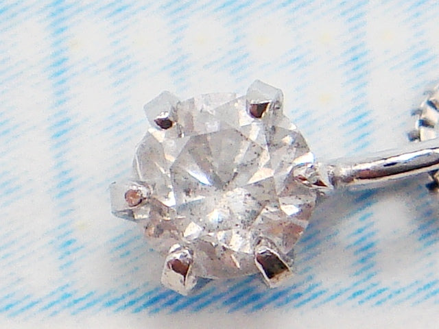 豪華!!★プラチナ900/10金☆天然ダイヤモンド0.1ct ネックレス!!総重量0.6g☆長さ36/40㎝☆Pt900・K10WG・0.1刻印★ダイヤチェック・清掃済
