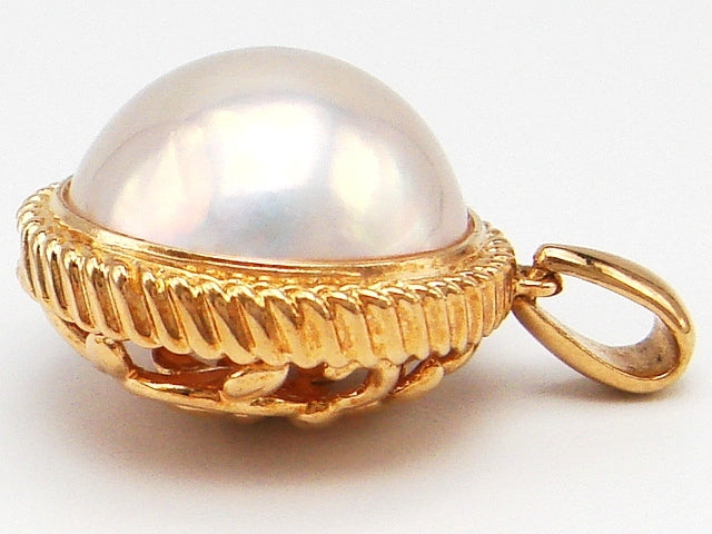 豪華!!田崎真珠★18金★大粒 マベパール 直径約14.6mm ペンダントトップ★総重量7.7g★ブランドマーク・K18刻印有り★サイズ表記★清掃済