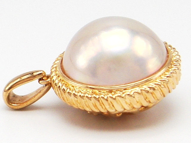 豪華!!田崎真珠★18金★大粒 マベパール 直径約14.6mm ペンダントトップ★総重量7.7g★ブランドマーク・K18刻印有り★サイズ表記★清掃済