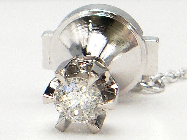豪華!!プラチナ900★大粒天然ダイヤモンド 0.40ct★ピンブローチ・タイタック★留め具無し重量1.0g★Pt900・0.40刻印有り★清掃済み
