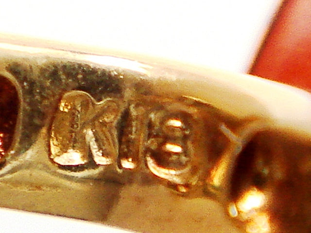 豪華!!大粒!!18金 琥珀・アンバー フクロウ付ペンダントトップ★総重量7.3g・サイズ約32×16mm★K18刻印有★サイズ表記有り★清掃済み