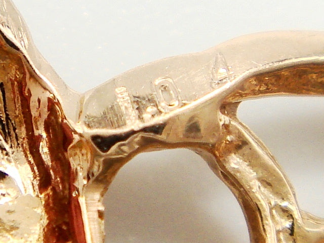 豪華!!18金☆真珠・カラーストーン フクロウペンダントトップ ブローチとしても!!★総重量9.8g☆K18・1.04ct刻印有★サイズ表記☆清掃済み