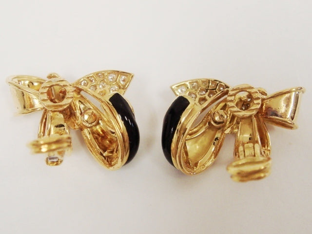 豪華!!18金☆ジバンシイ☆天然ダイヤ2.00ct★リボンイヤリング★総重量13.4g★ホールマーク・1.00・ブランド刻印有★清掃済☆サイズ表