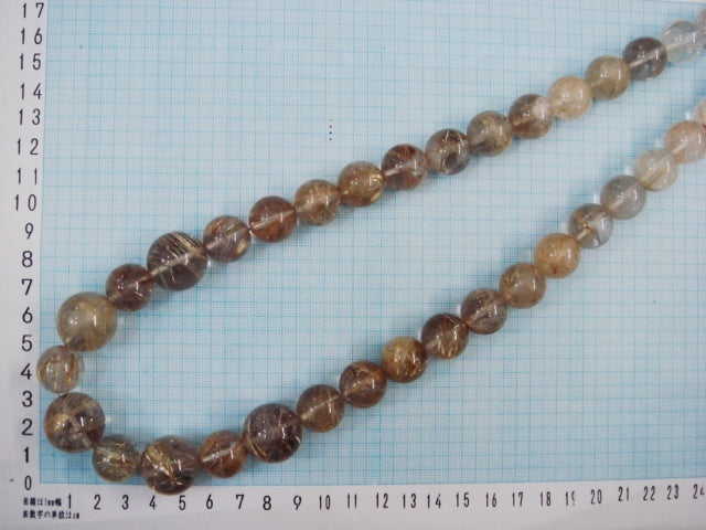 見開き鑑別付プラチナPt850★超大粒天然ルチルクォーツ16~20.6mm★65cm☆連ネックレス★総重量254g