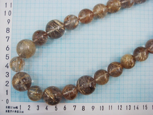 見開き鑑別付プラチナPt850★超大粒天然ルチルクォーツ16~20.6mm★65cm☆連ネックレス★総重量254g