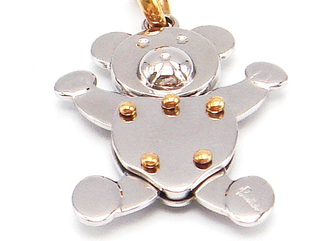 豪華!!18金☆ポメラート☆ベアモチーフネックレス★総重量20.0g・長さ41cm★18KT・750刻印有り☆清掃済※チェーンは正規品ではございません