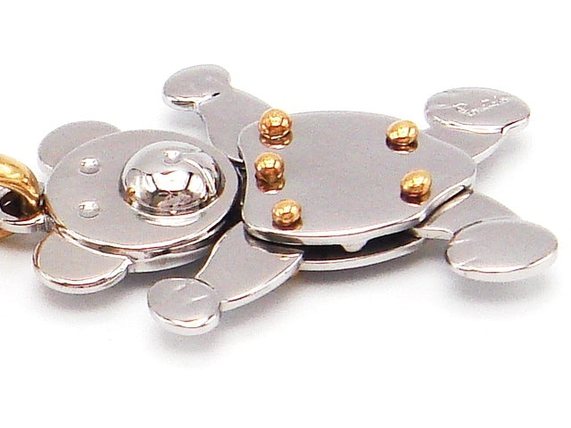 豪華!!18金☆ポメラート☆ベアモチーフネックレス★総重量20.0g・長さ41cm★18KT・750刻印有り☆清掃済※チェーンは正規品ではございません