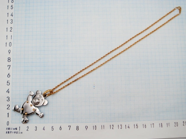 豪華!!18金☆ポメラート☆ベアモチーフネックレス★総重量20.0g・長さ41cm★18KT・750刻印有り☆清掃済※チェーンは正規品ではございません