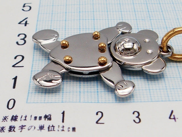 豪華!!18金☆ポメラート☆ベアモチーフネックレス★総重量20.0g・長さ41cm★18KT・750刻印有り☆清掃済※チェーンは正規品ではございません